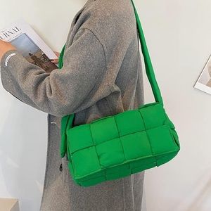 Green quilted crossbody